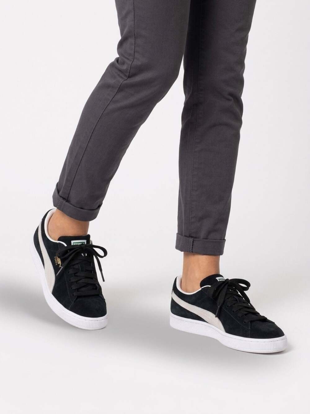 Puma Suede Classic Black and White Sneakers